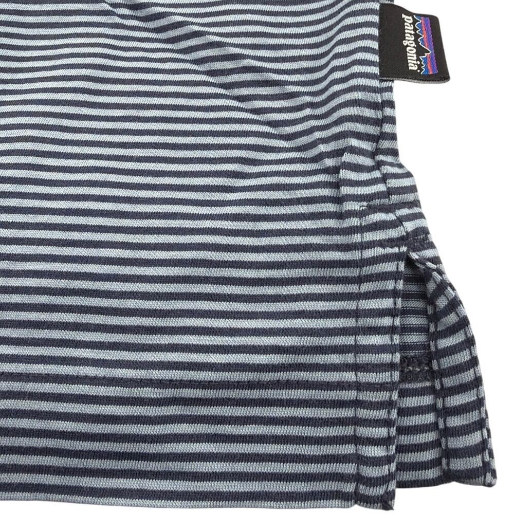 Patagonia Men's Fathom Stripe New Navy Chest Pocket Daily Polo Shirt Size M - Picture 5 of 9